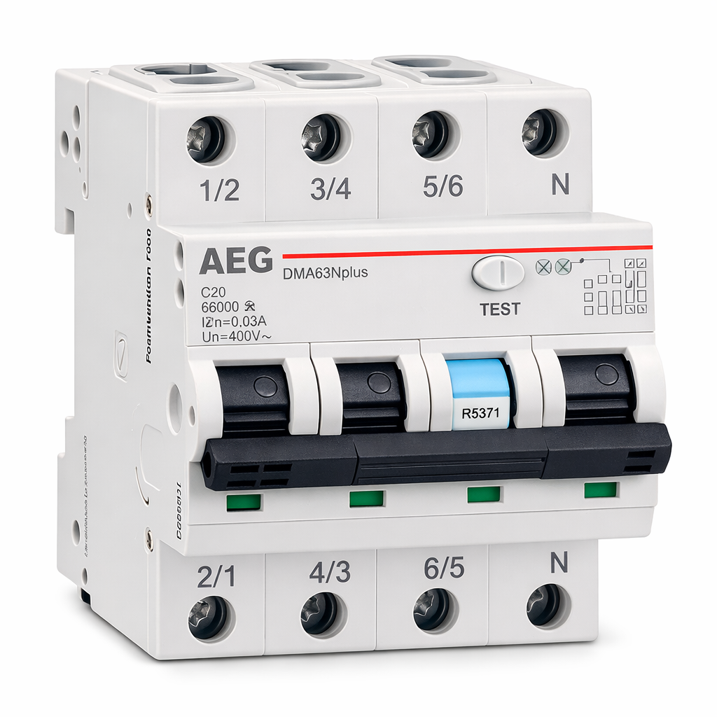 AEG Aardlekautomaat C20 3-Fase 30Ma - Solar-evshop.nl