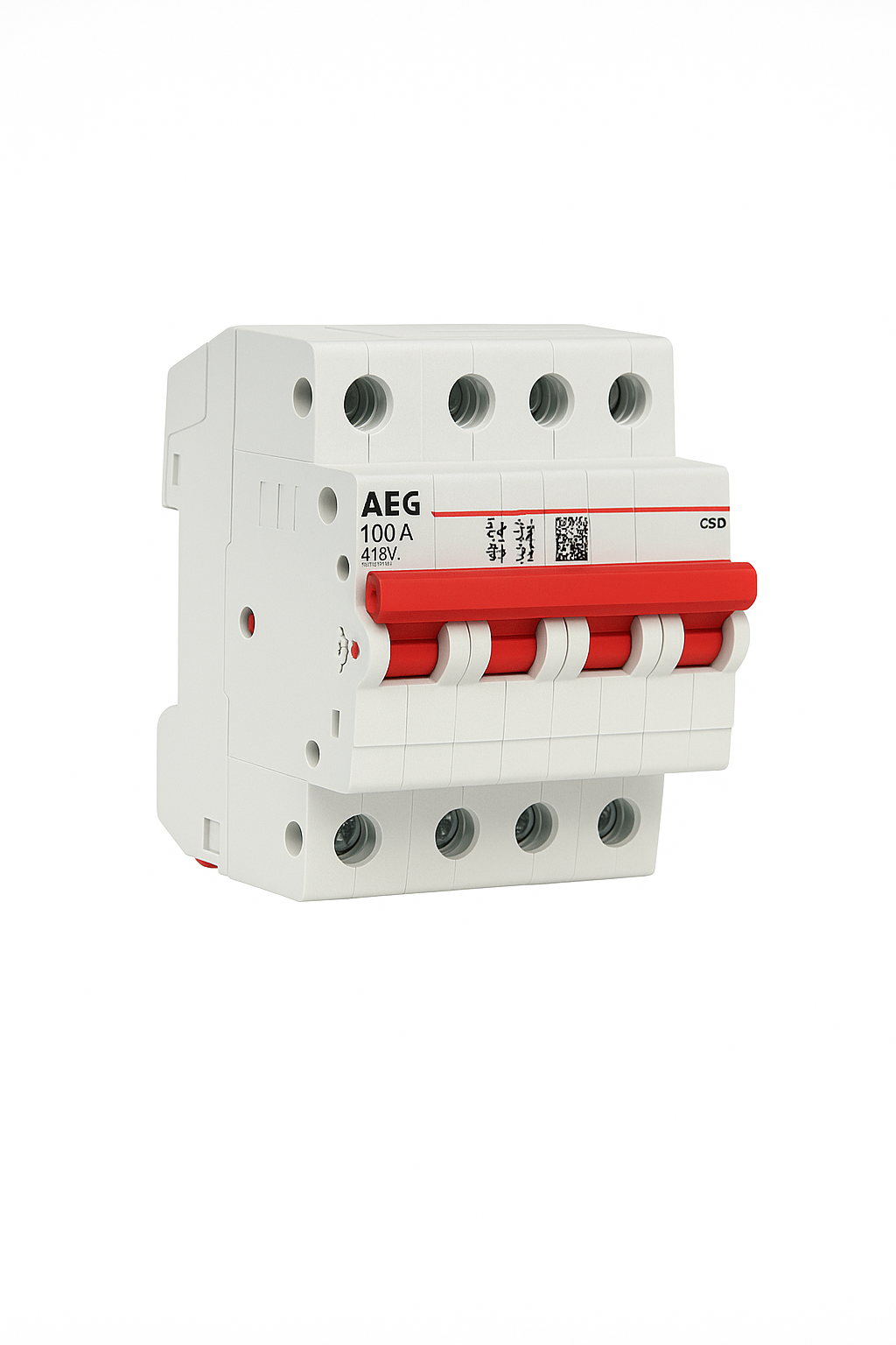 AEG hoofdschakelaar 100A 4-polig rode hendels