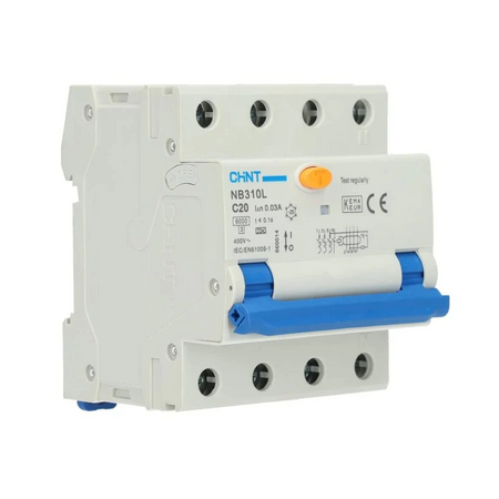 Chint aardlekautomaat 3 Fase+nul  - C20 - 0,03mA - Solar-evshop.nl