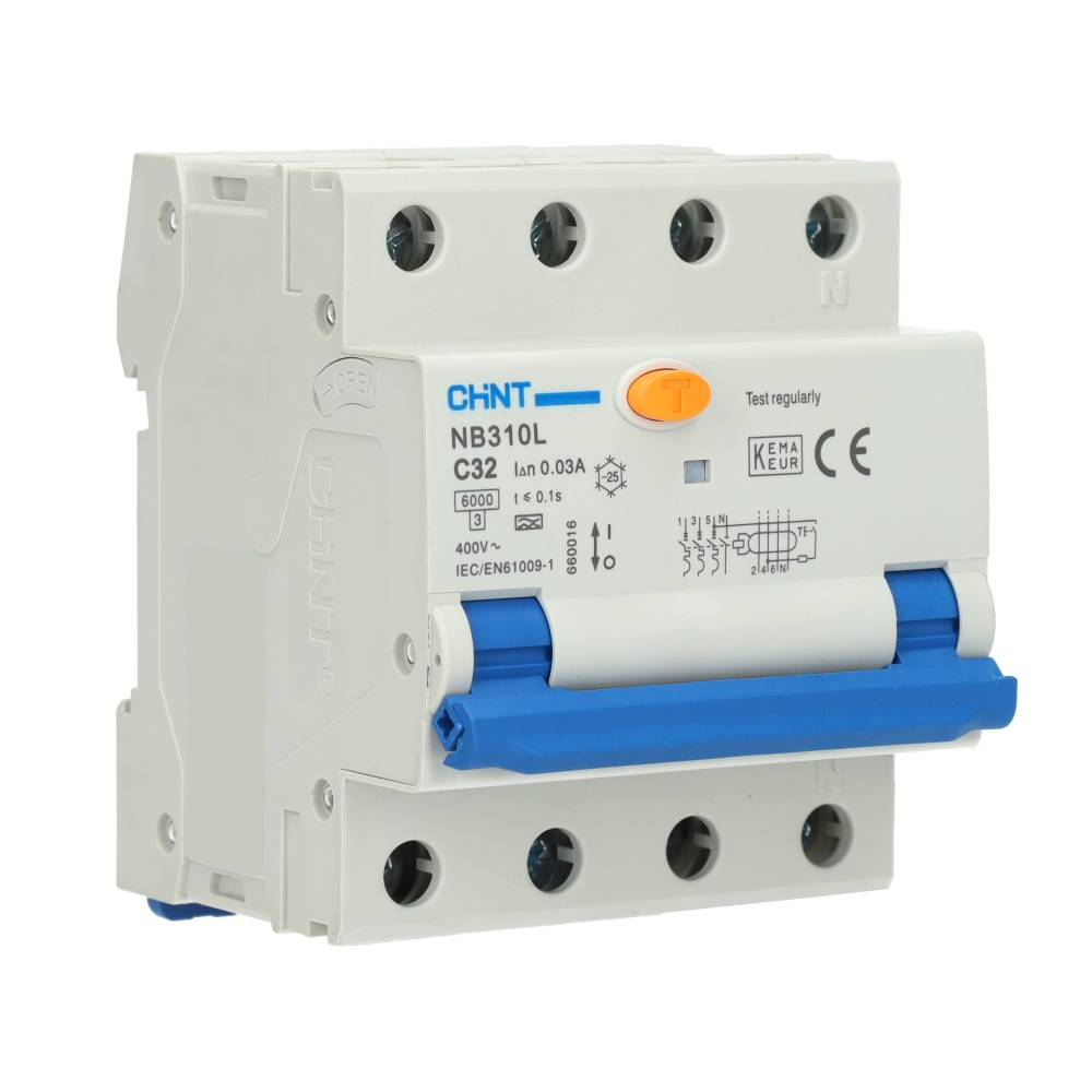 Chint aardlekautomaat 3 fase + nul - C32 - 0,03mA - Solar-evshop.nl