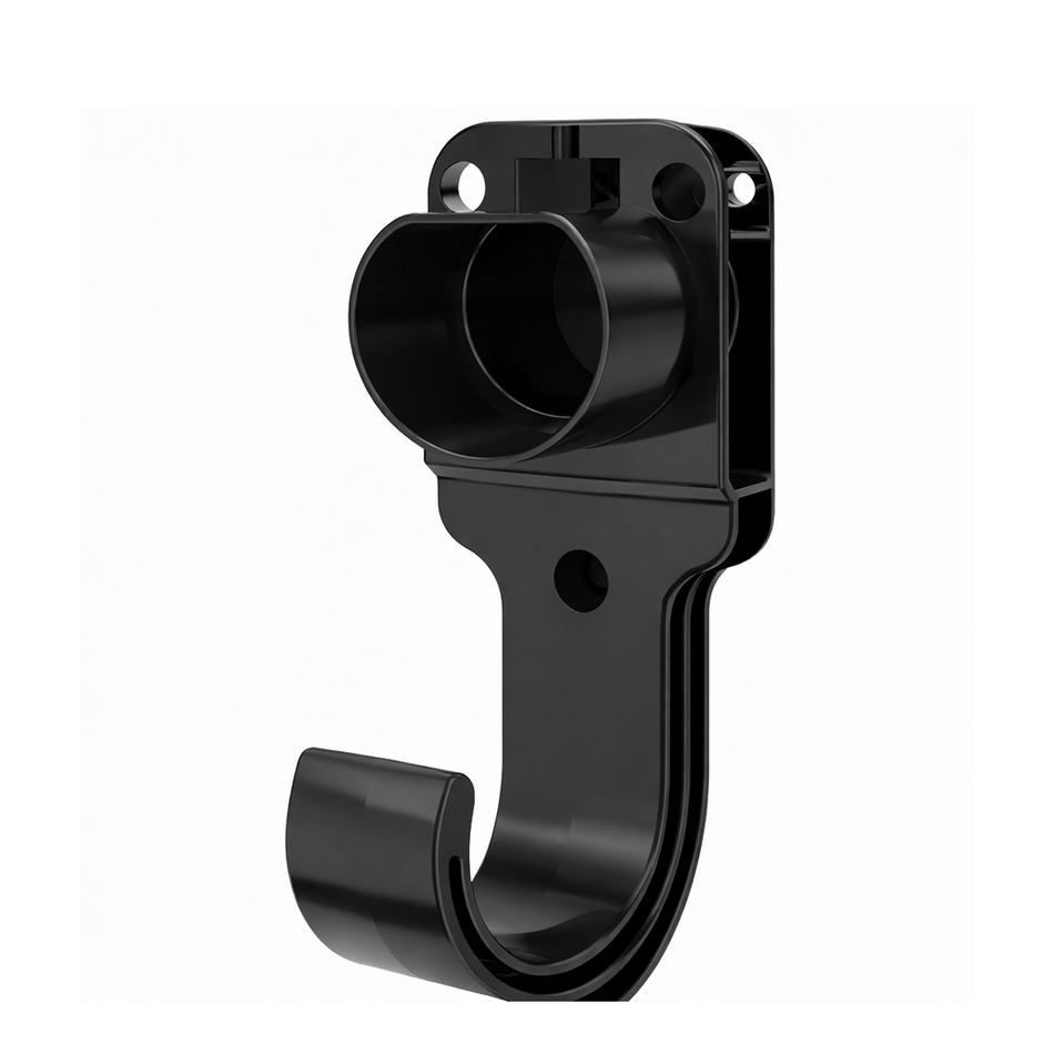 Wandhouder voor EV Laadkabel – Type 2 – Zwart - Solar-evshop.nl