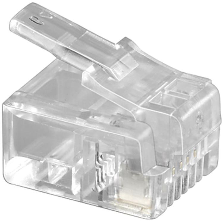 RJ11 modulaire  6P4C connectoren - per 100 - Solar-evshop.nl