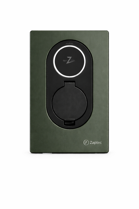 Zaptec Go 2 front cover - Moss Green - Solar-evshop.nl