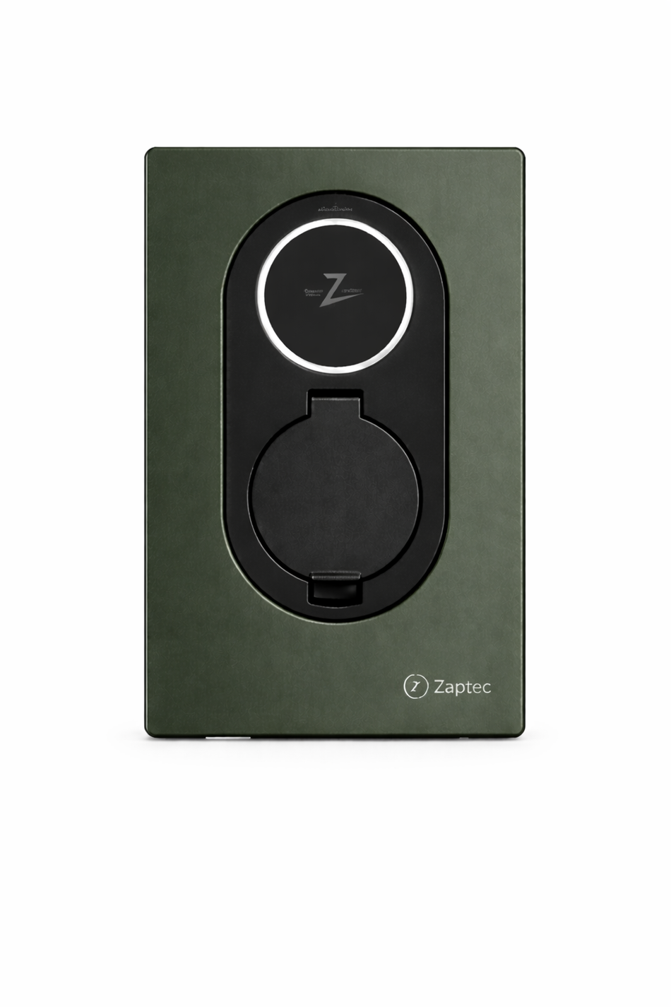Zaptec Go 2 front cover - Moss Green - Solar-evshop.nl