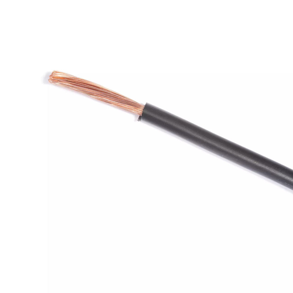 Zwarte aansluitdraad 6mm2 - per 100 meter - Solar-evshop.nl